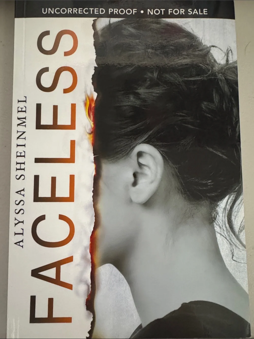 Faceless by Alyssa Sheinmel YA Novel Paperback Book